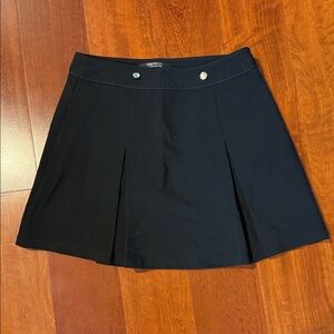 Forever 21 Black Pleated Mini Skirt with Decorative Buttons